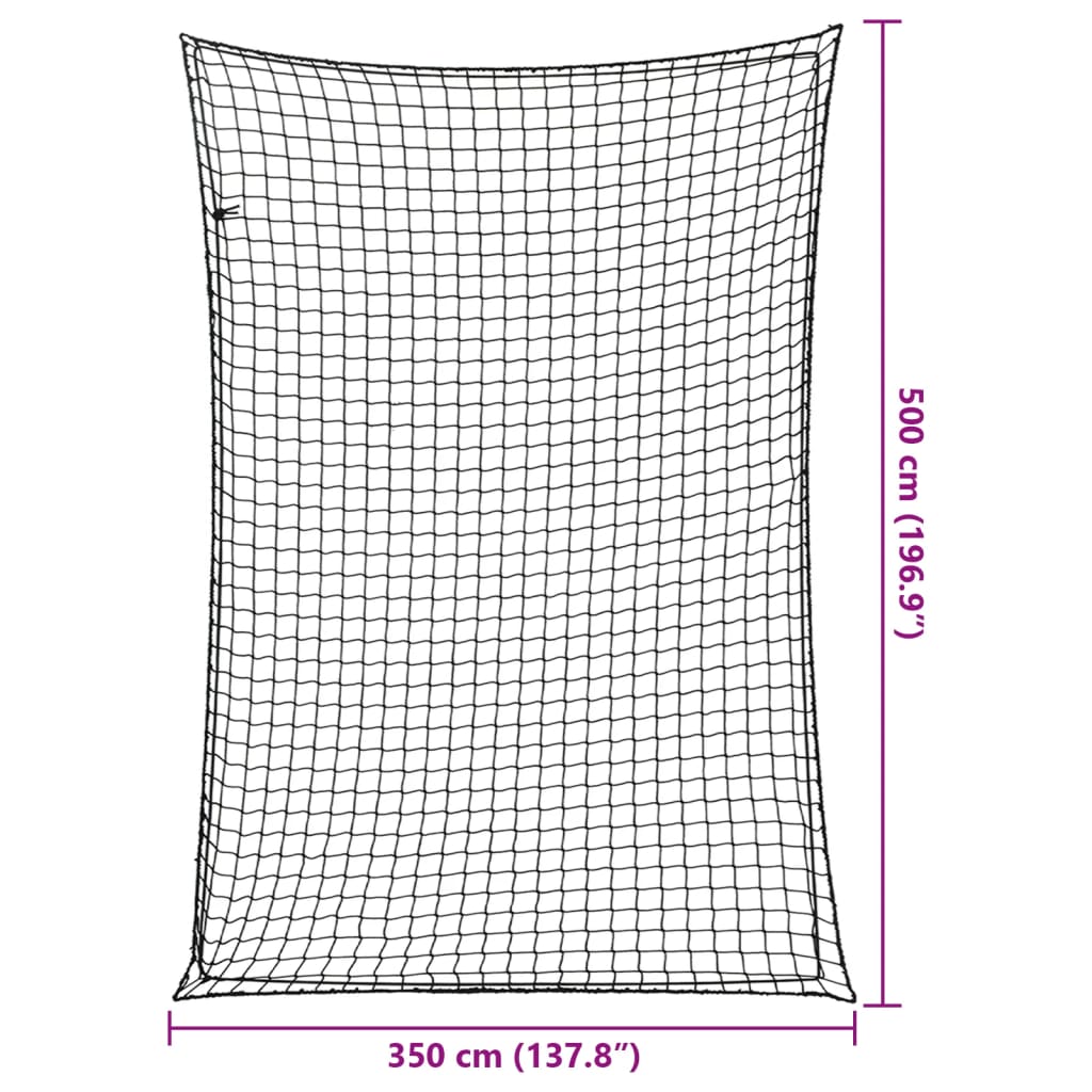 Aanhangwagennet elastisch touw 5x3,5 m polypropeen zwart