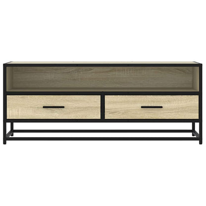 Tv-meubel 100x34,5x40cm bewerkt hout metaal sonoma eikenkleurig