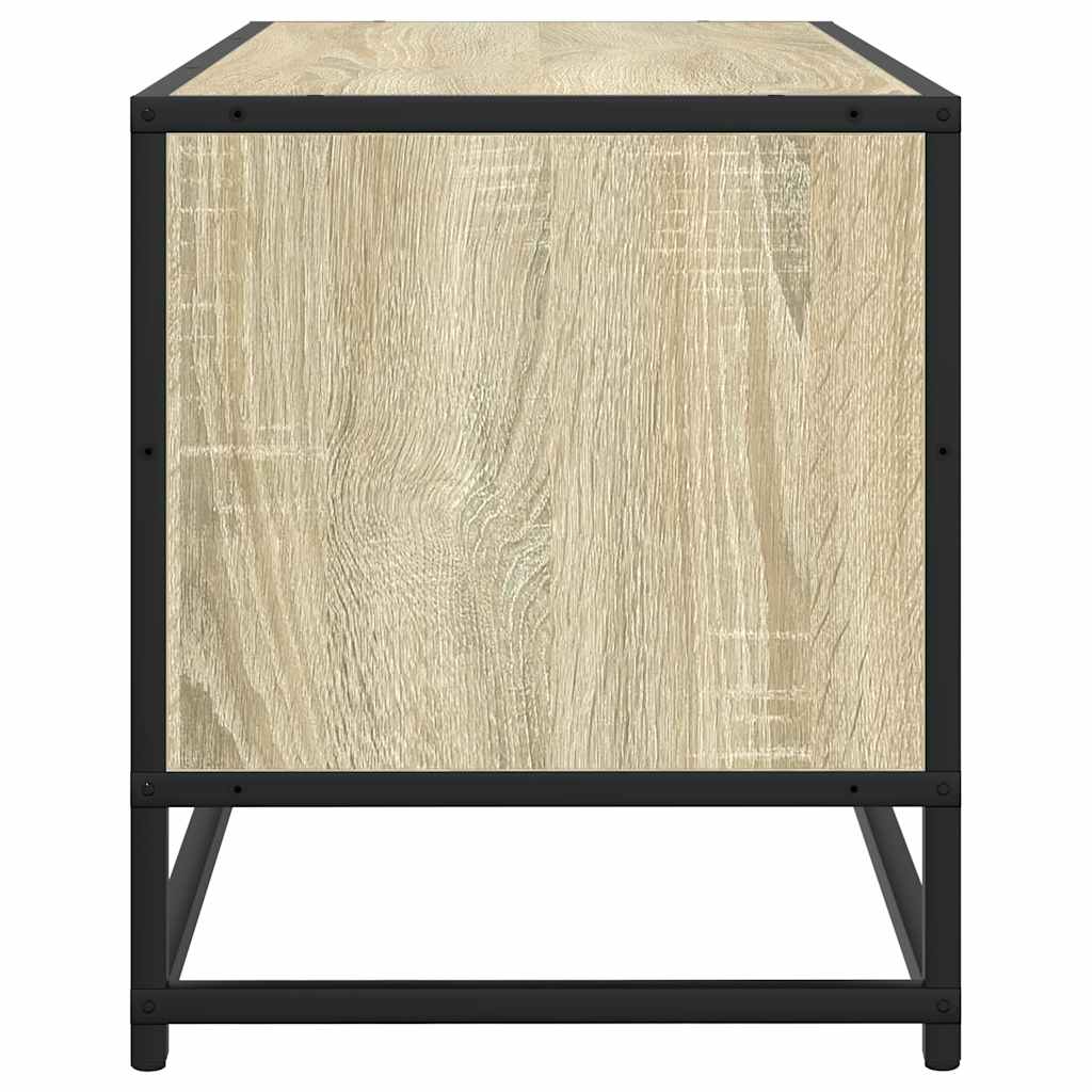 Tv-meubel 100x34,5x40cm bewerkt hout metaal sonoma eikenkleurig