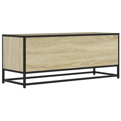 Tv-meubel 100x34,5x40cm bewerkt hout metaal sonoma eikenkleurig