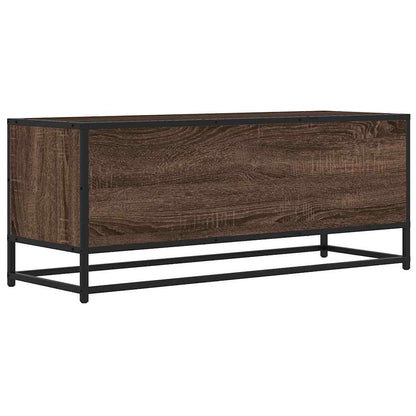 Tv-meubel 100x34,5x40 cm bewerkt hout metaal bruin eikenkleur