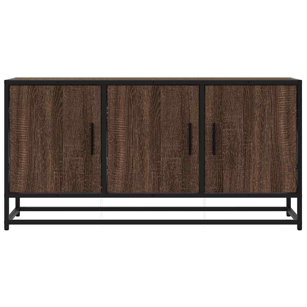 Tv-meubel 100x35x50 cm bewerkt hout metaal bruin eikenkleur