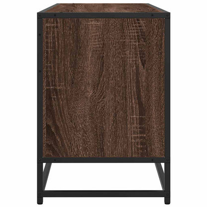 Tv-meubel 100x35x50 cm bewerkt hout metaal bruin eikenkleur