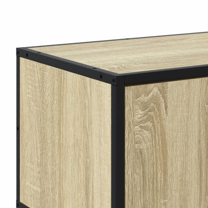 Tv-meubel 100x35x41 cm bewerkt hout metaal sonoma eikenkleurig