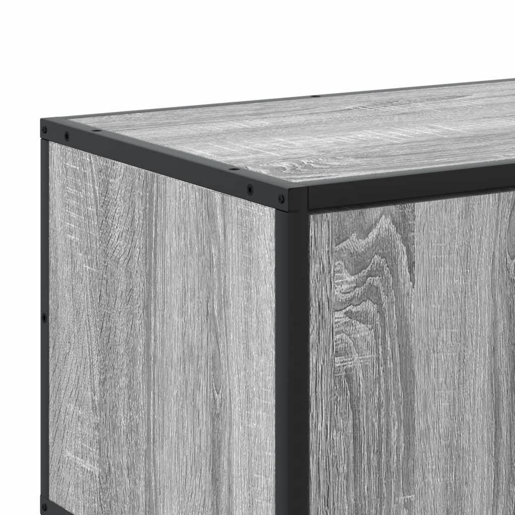 Tv-meubel 100x35x41 cm bewerkt hout metaal grijs sonoma eiken