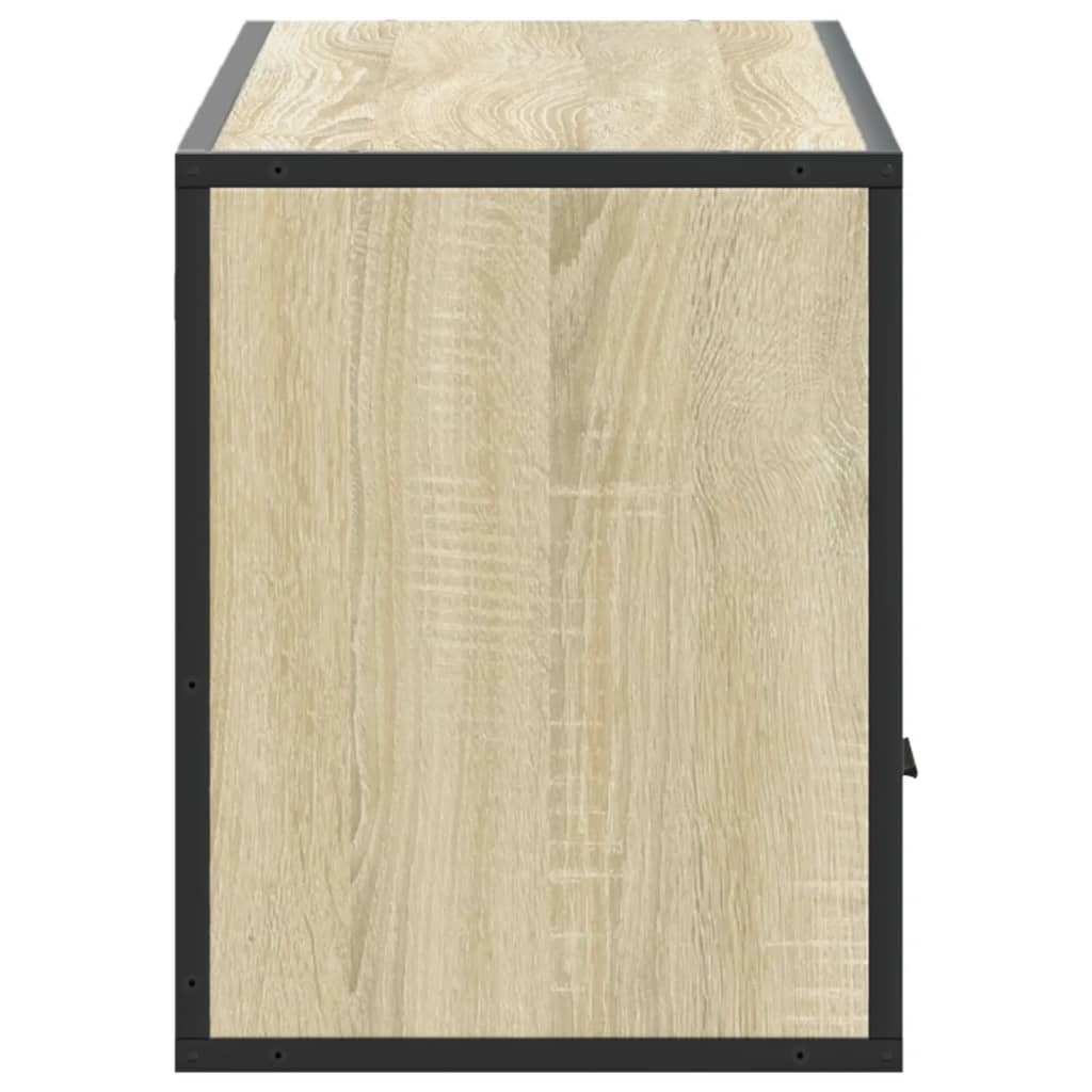 Tv-meubel 100x31x39,5cm bewerkt hout metaal sonoma eikenkleurig