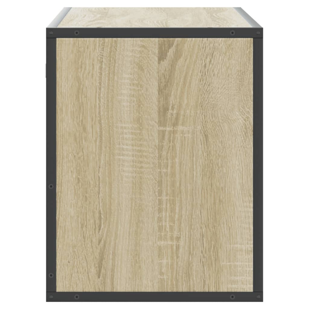 Tv-meubel 100x31x39,5cm bewerkt hout metaal sonoma eikenkleurig