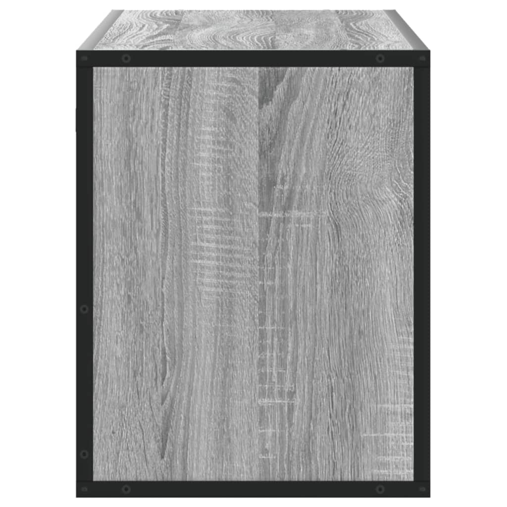 Tv-meubel 100x31x39,5 cm bewerkt hout metaal grijs sonoma eiken