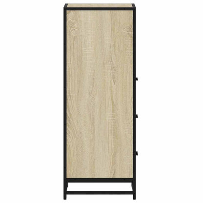 Badkamerkast 35x37,5x100 cm bewerkt hout sonoma eikenkleurig