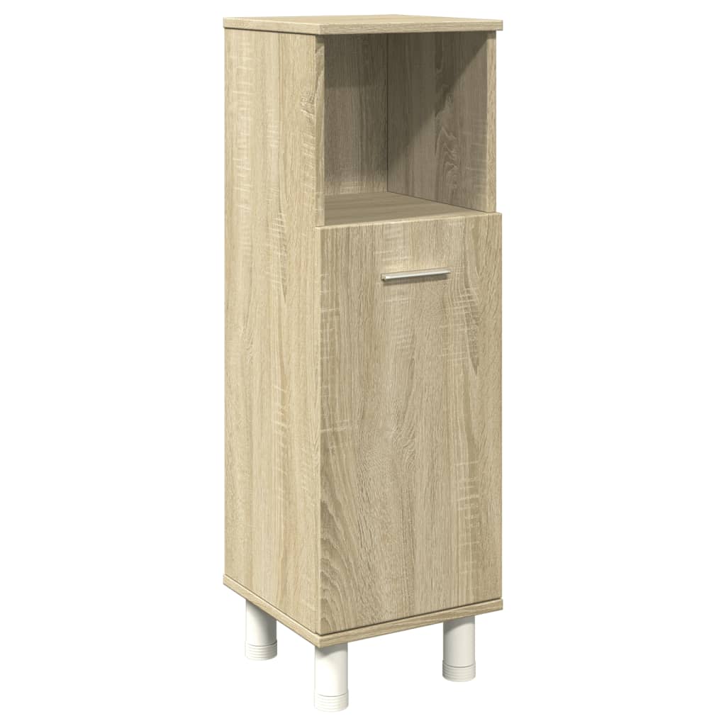 Badkamerkast 30,5x30x95 cm bewerkt hout sonoma eikenkleurig