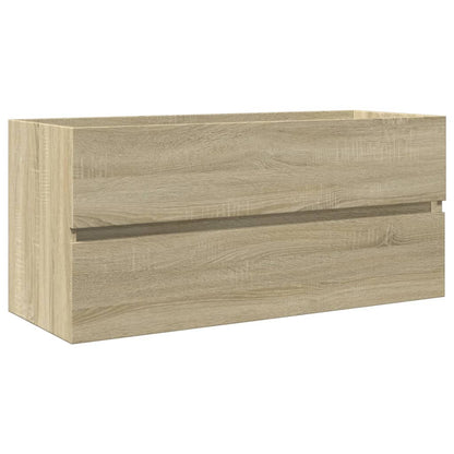 Wastafelkast 100x38,5x45 cm bewerkt hout sonoma eikenkleurig