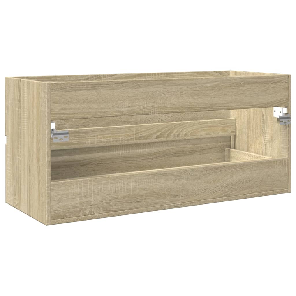 Wastafelkast 100x38,5x45 cm bewerkt hout sonoma eikenkleurig