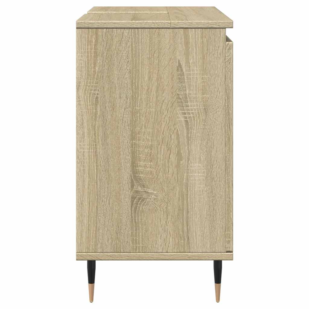 Badkamerkast 58x33x60 cm bewerkt hout sonoma eikenkleurig