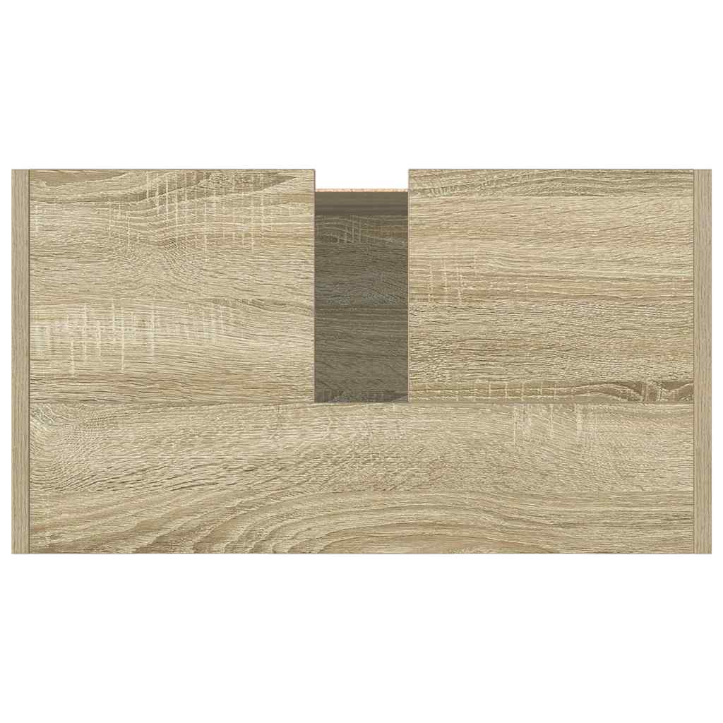 Badkamerkast 58x33x60 cm bewerkt hout sonoma eikenkleurig