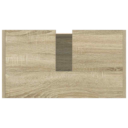 Badkamerkast 58x33x60 cm bewerkt hout sonoma eikenkleurig