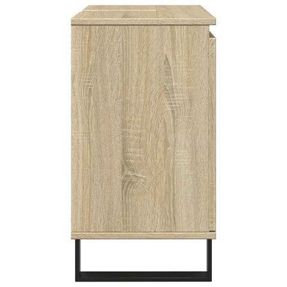 Badkamerkast 58x33x60 cm bewerkt hout sonoma eikenkleurig