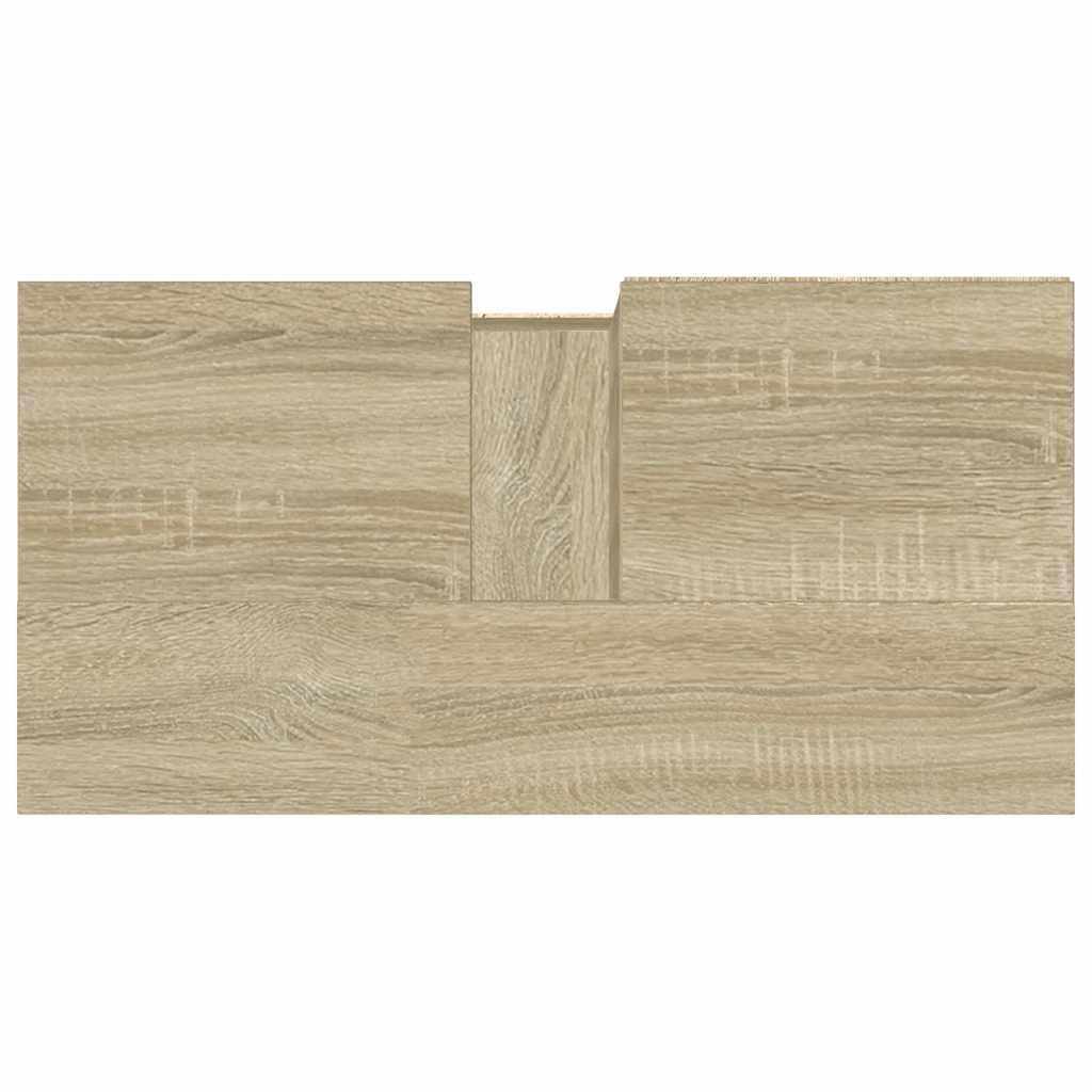 Badkamerkast 65x33x60 cm bewerkt hout sonoma eikenkleurig