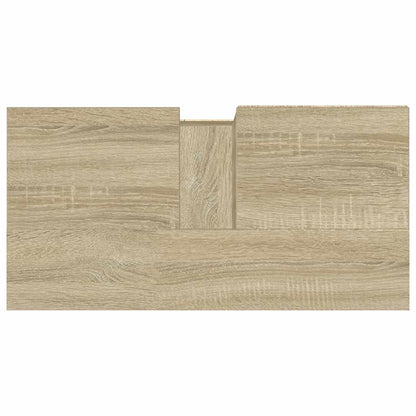 Badkamerkast 65x33x60 cm bewerkt hout sonoma eikenkleurig