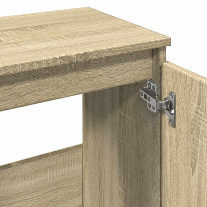 Badkamerkast 65x33x60 cm bewerkt hout sonoma eikenkleurig