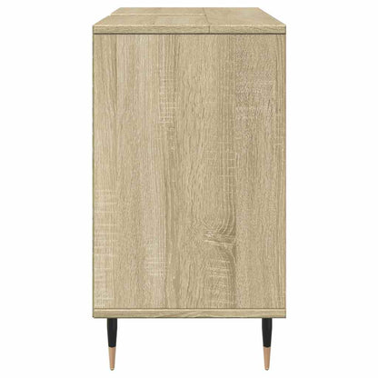 Badkamerkast 80x33x60 cm bewerkt hout sonoma eikenkleurig