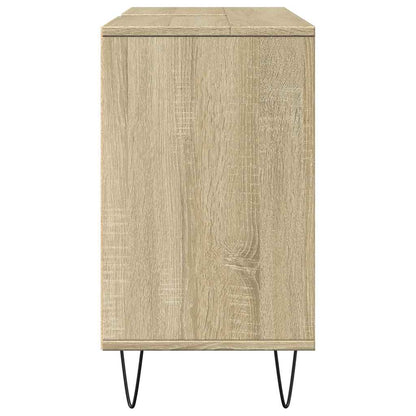 Badkamerkast 80x33x60 cm bewerkt hout sonoma eikenkleurig