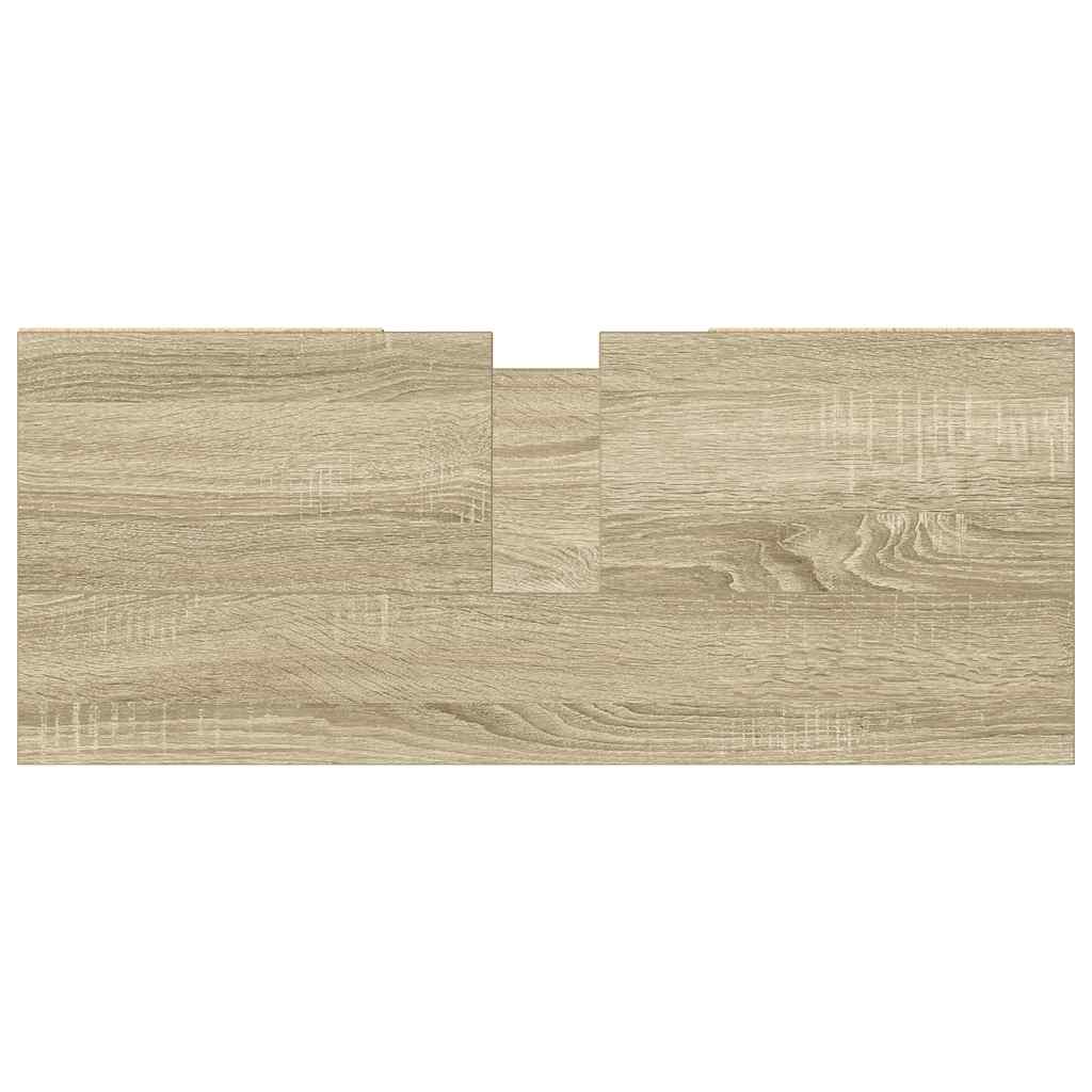 Badkamerkast 80x33x60 cm bewerkt hout sonoma eikenkleurig