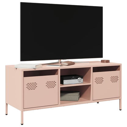 Tv-meubel 101,5x39x43,5 cm koudgewalst staal roze