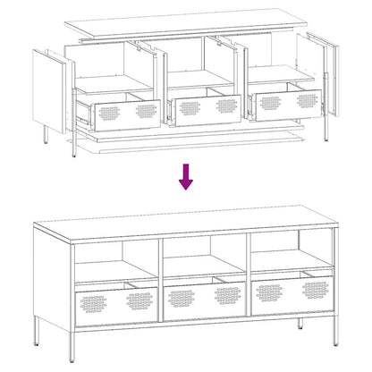 Tv-meubel 101,5x39x43,5 cm koudgewalst staal mosterdgeel