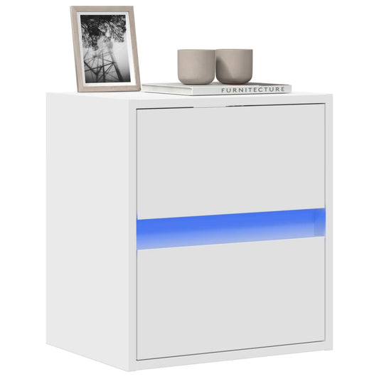 Tv-wandmeubel met LED-verlichting 41x31x45 cm wit