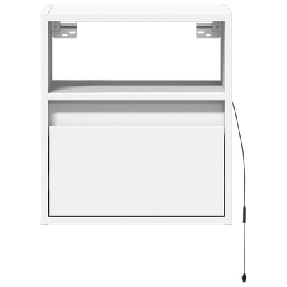 Tv-wandmeubel met LED-verlichting 41x31x45 cm wit