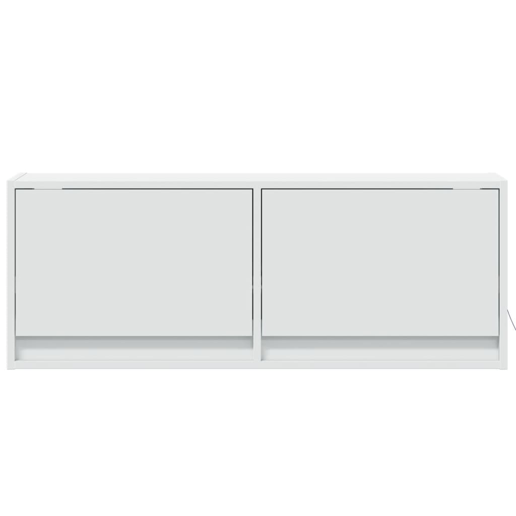 Tv-wandmeubel met LED-verlichting 100x31x35 cm wit