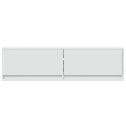 Tv-wandmeubel met LED-verlichting 140x31x38 cm wit