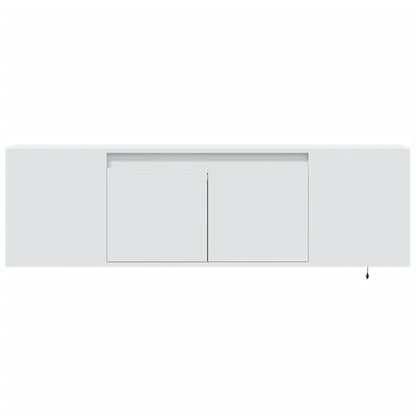 Tv-wandmeubel met LED-verlichting 135x31x39,5 cm wit