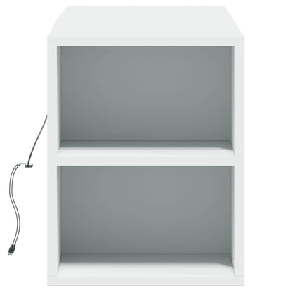 Tv-wandmeubel met LED-verlichting 135x31x39,5 cm wit