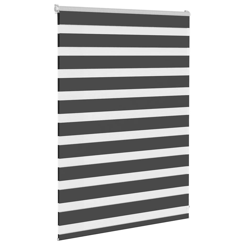 Zebra rolgordijn 100x100 cm stofbreedte 95,9 cm zwart