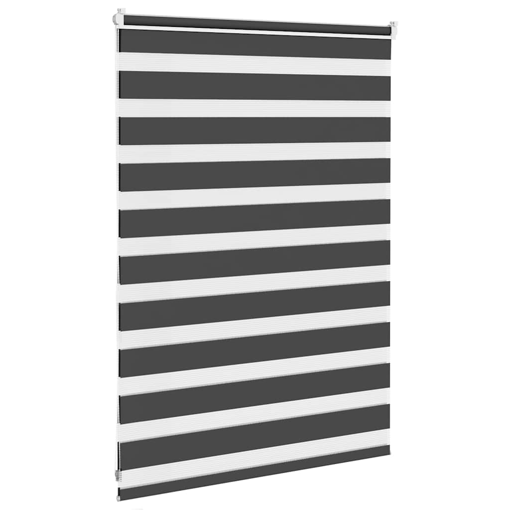 Zebra rolgordijn 100x100 cm stofbreedte 95,9 cm zwart