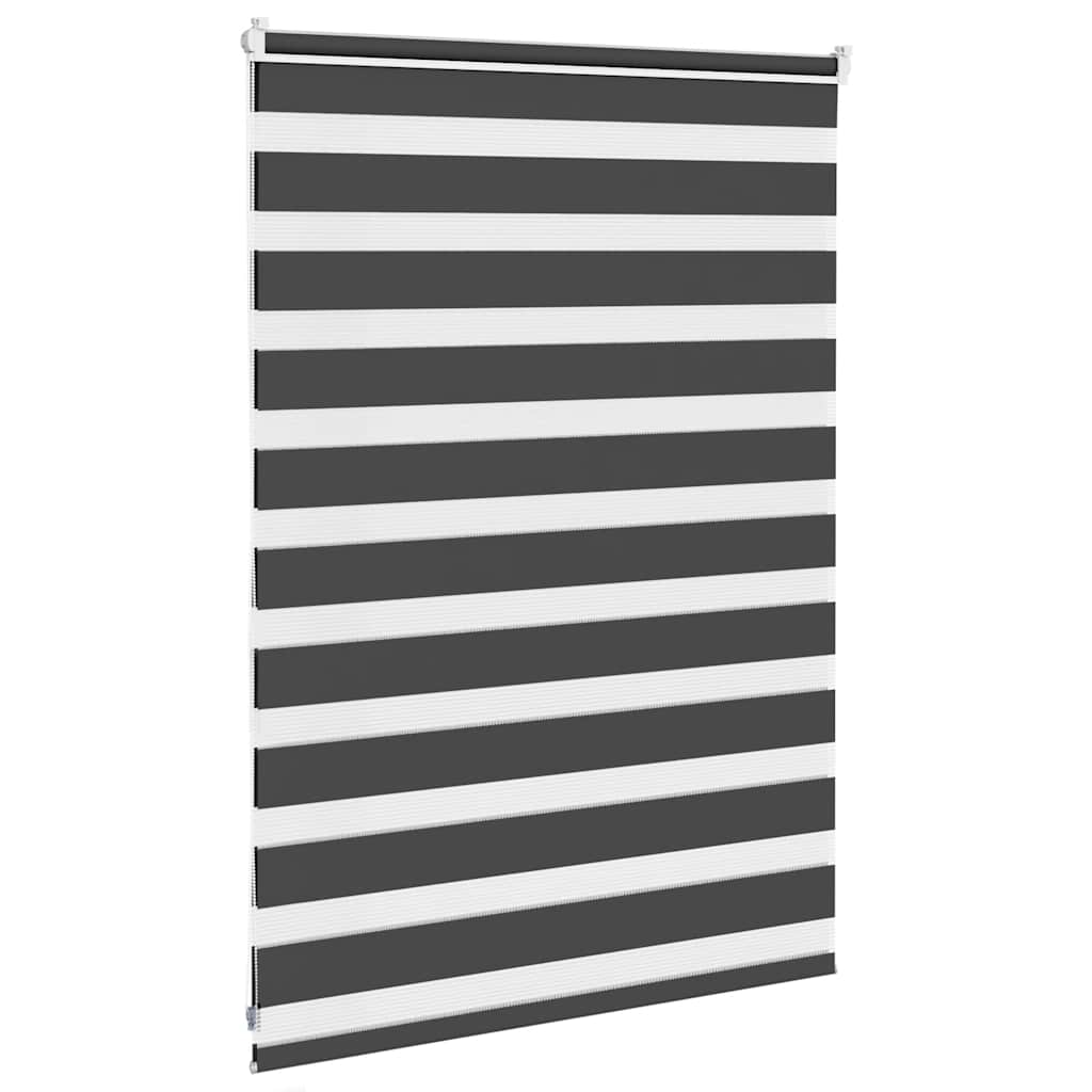 Zebra rolgordijn 115x100 cm stofbreedte 110,9 cm zwart