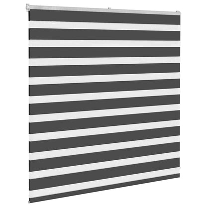 Zebra rolgordijn 140x100 cm stofbreedte 135,9 cm zwart