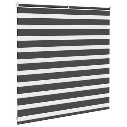 Zebra rolgordijn 140x100 cm stofbreedte 135,9 cm zwart