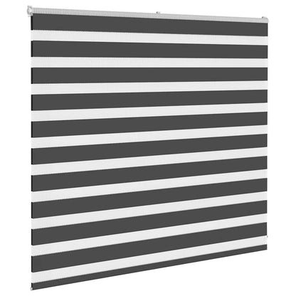 Zebra rolgordijn 155x100 cm stofbreedte 150,9 cm zwart