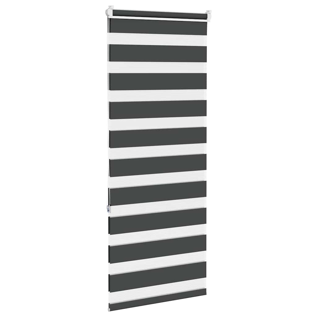 Zebra rolgordijn 55x150 cm stofbreedte 50,9 cm zwart