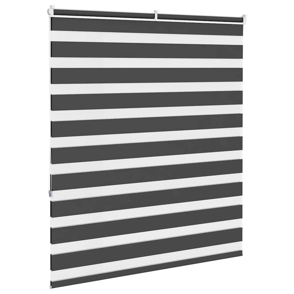 Zebra rolgordijn 105x150 cm stofbreedte 100,9 cm zwart