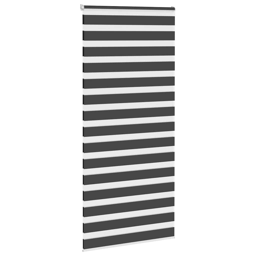 Zebra rolgordijn 100x200 cm stofbreedte 95,9 cm zwart