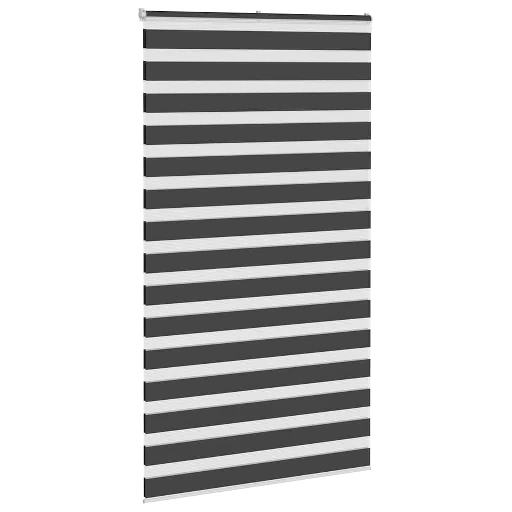 Zebra rolgordijn 120x200 cm stofbreedte 115,9 cm zwart