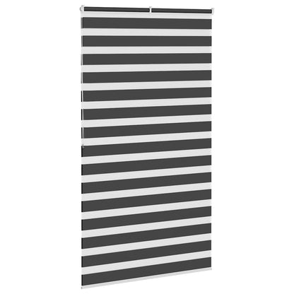 Zebra rolgordijn 120x200 cm stofbreedte 115,9 cm zwart