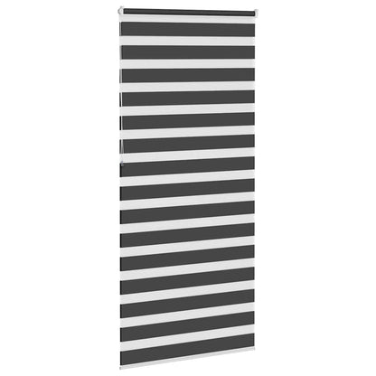 Zebra rolgordijn 105x230 cm stofbreedte 100,9 cm zwart