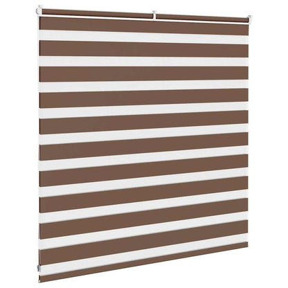 Zebra rolgordijn 140x100 cm stofbreedte 135,9cm polyester bruin