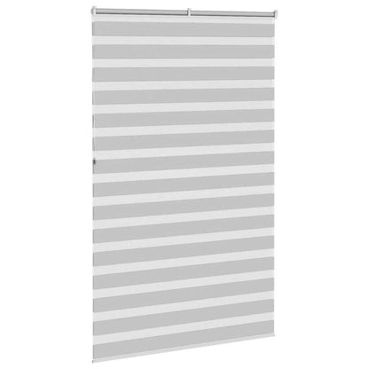 Zebra rolgordijn 140x230 cm stofbreedte 135,9 cm lichtgrijs