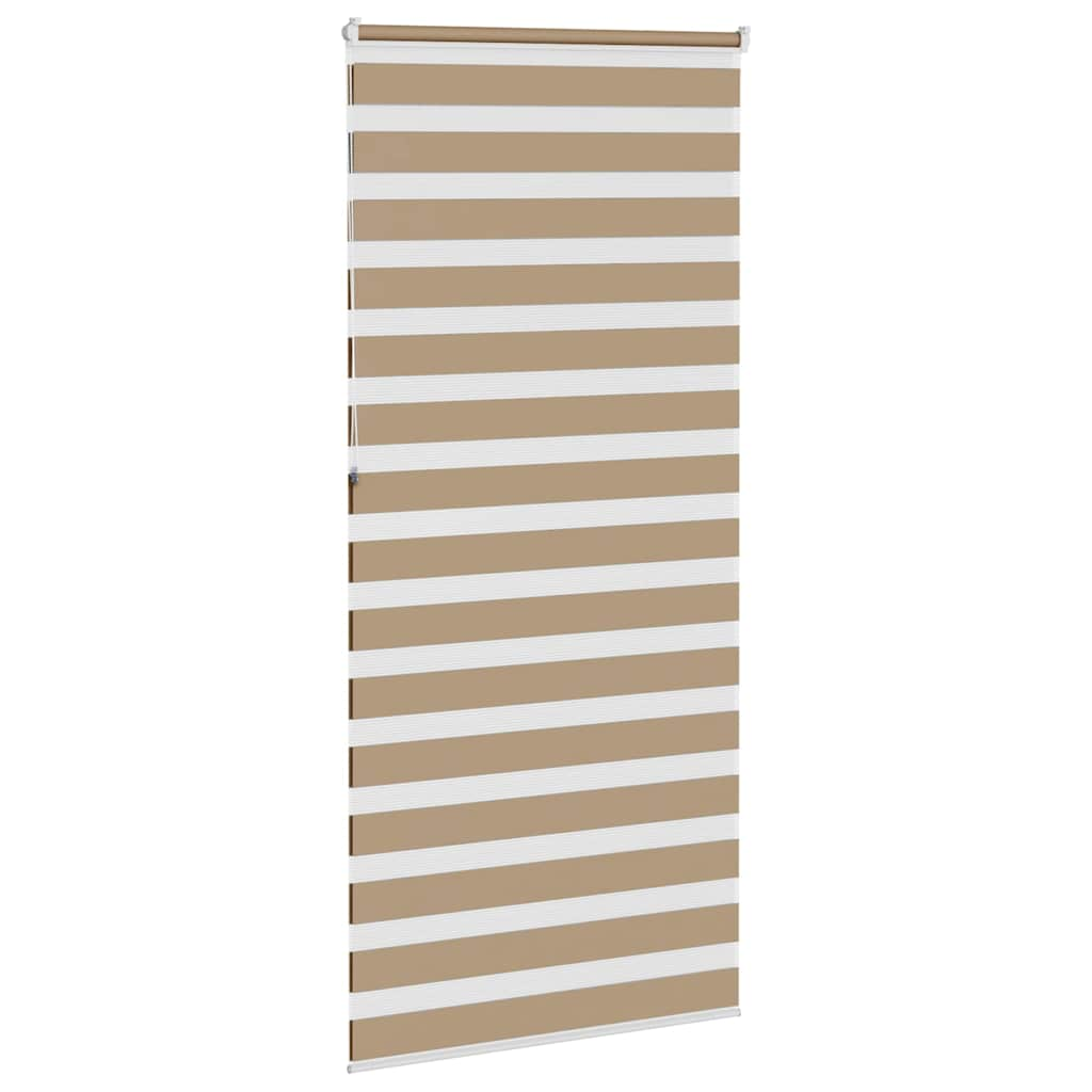 Zebra Blind 100x230 cm stofbreedte 95,9 cm polyester zandbruin