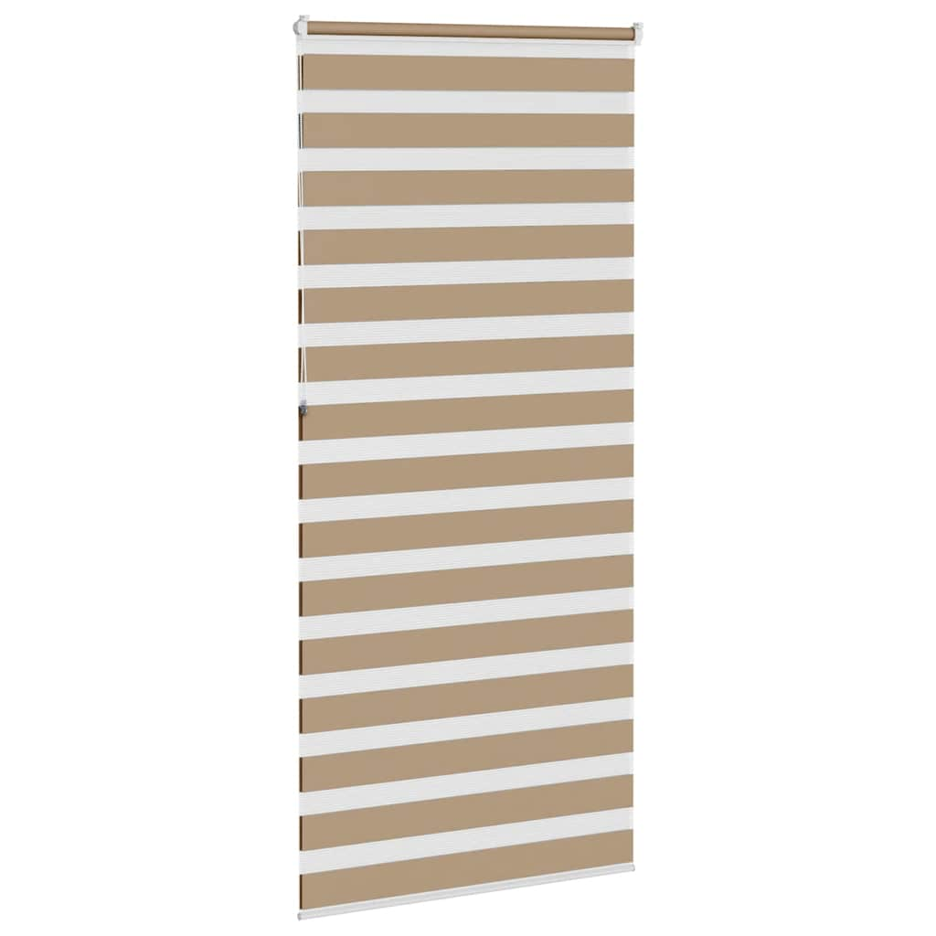 Zebra Blind 110x230 cm stofbreedte 105,9 cm polyester zandbruin